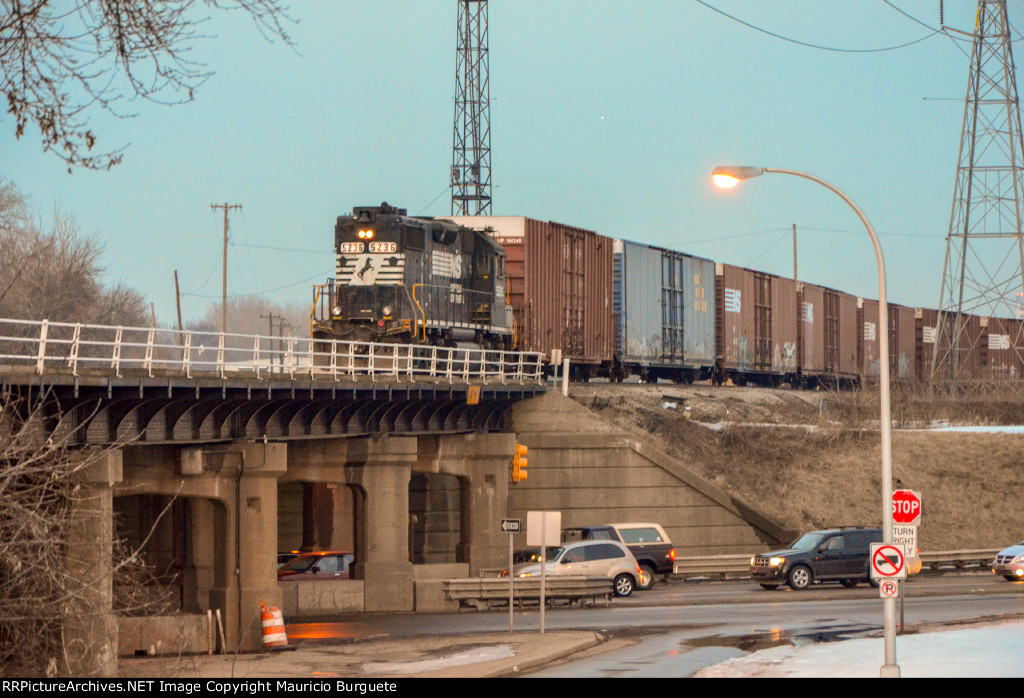 NS GP38-2 Locomotive making moves in the yard